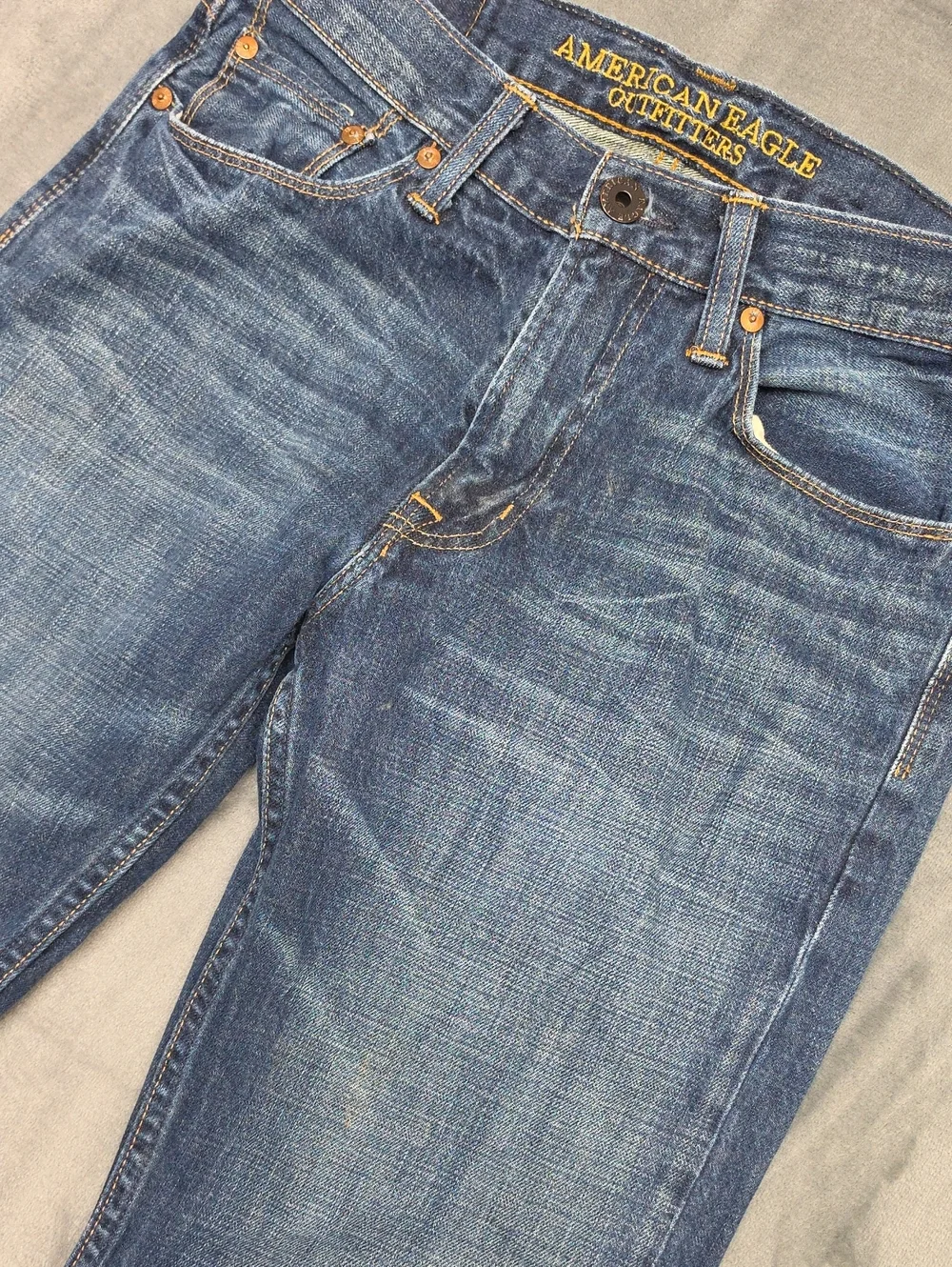 American Eagle Outfitters Slim Straight Blue Denim Jeans